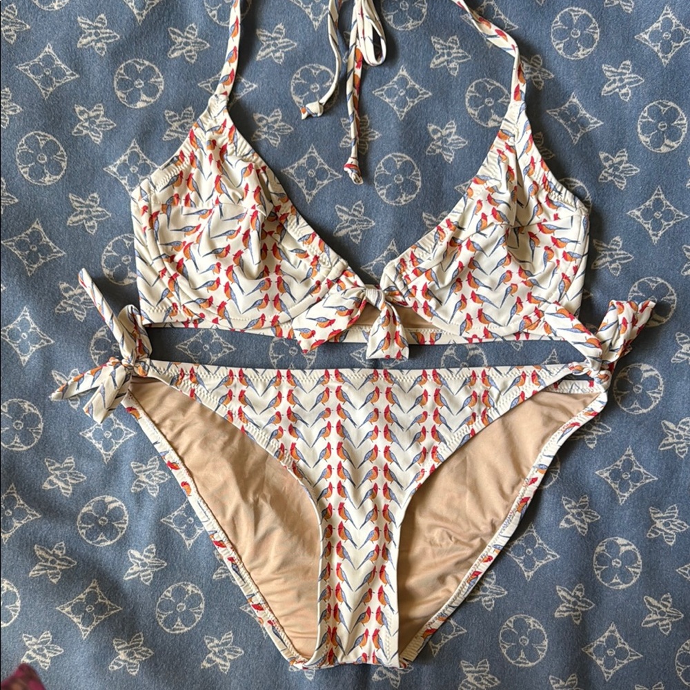 J. Crew Multicolor Patterned Bikini Euc - image 1
